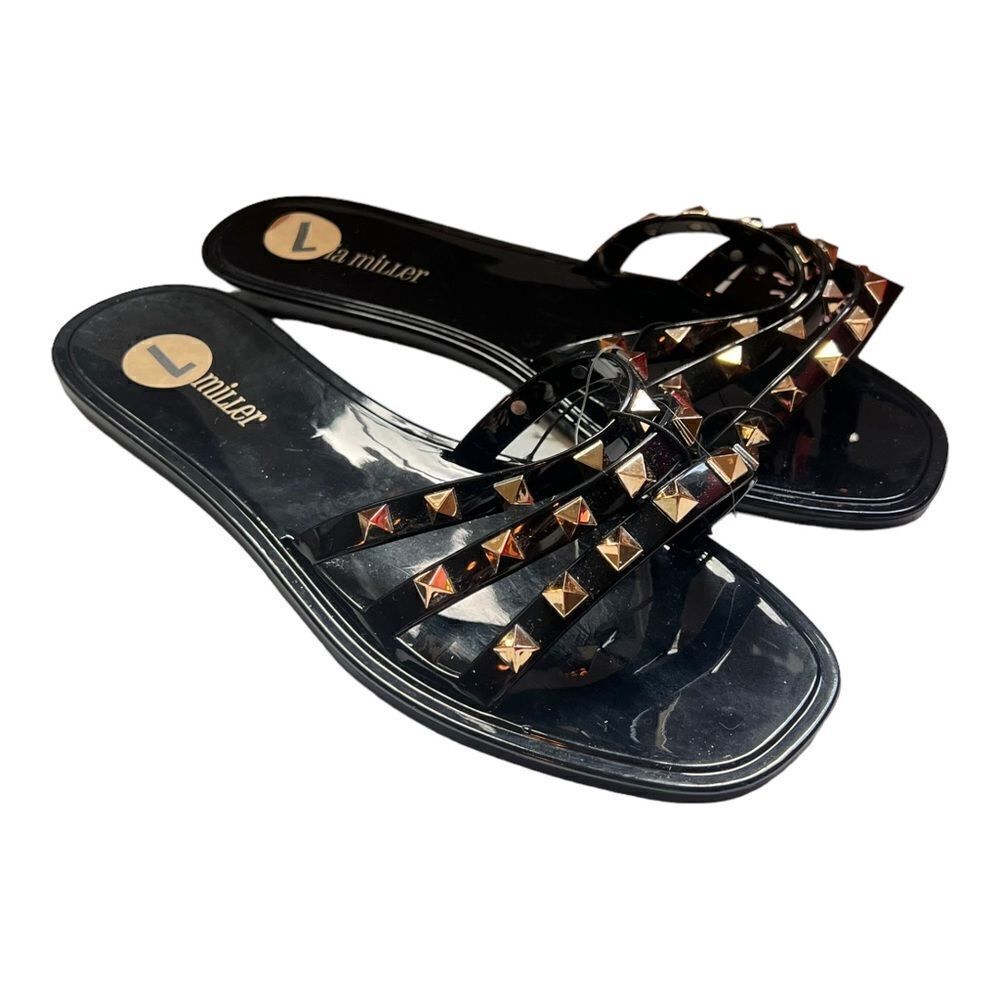 NWT! Olivia Miller slip on studded sandals. Size 7